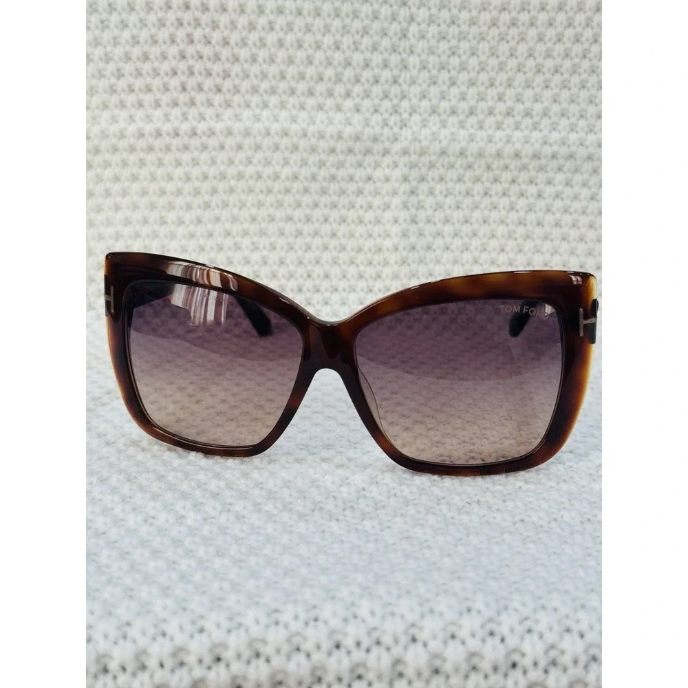 Tom Ford Irina TF390 53F Brown Tortoise Women's Gradient Sunglasses Italy